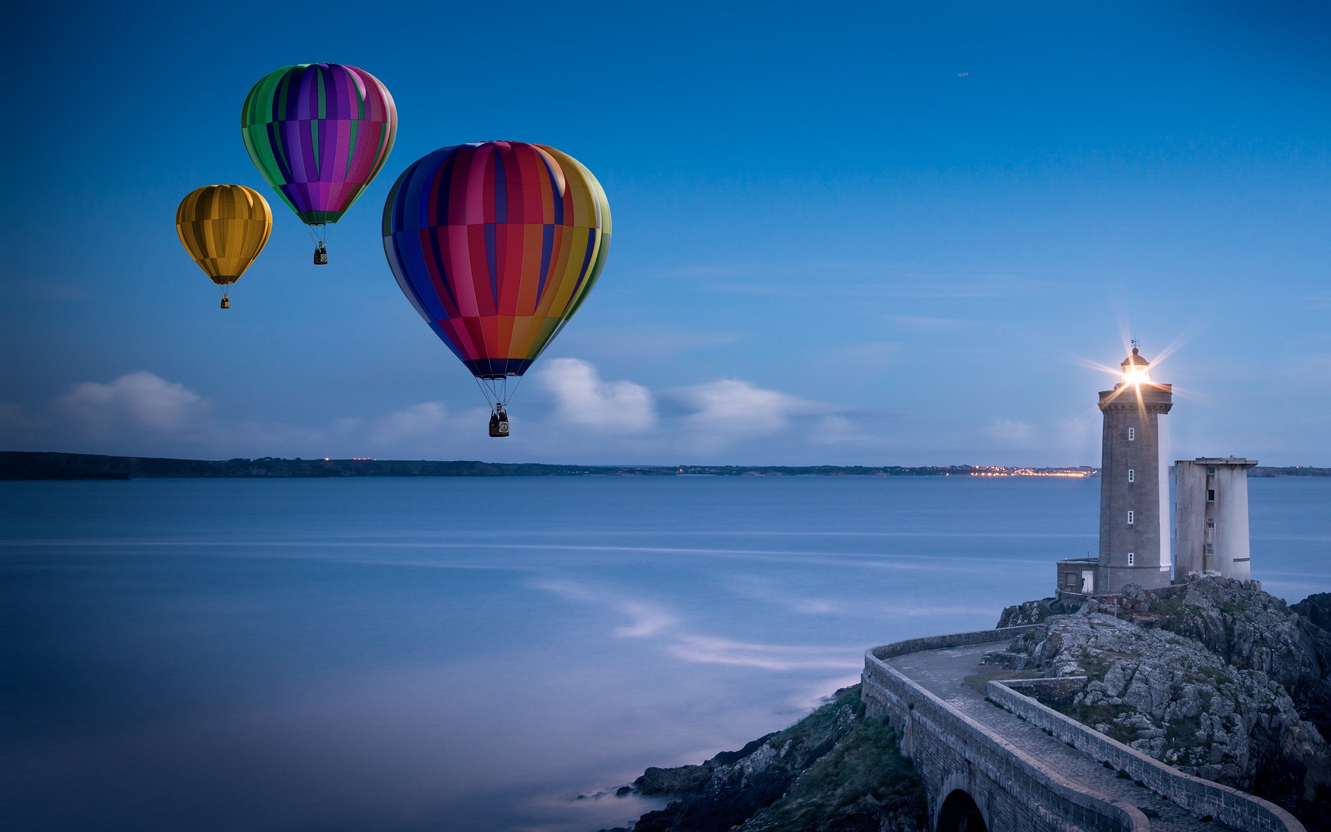 Globos volando